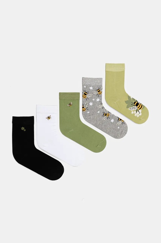 Bavlnené ponožky s rastlinnými a zvieracími motívmi (5-pack) viac farieb dlhé ponožky viacfarebná RW24.LGD810