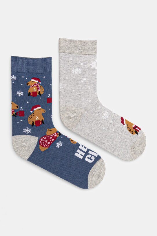 Skarpetki bawełniane damskie świąteczne (2-pack) kolor multicolor skarpetki długie multicolor RW24.LGD904