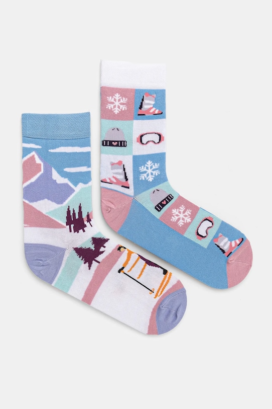 Skarpetki bawełniane damskie świąteczne (2-pack) kolor multicolor skarpetki długie multicolor RW24.LGDB09