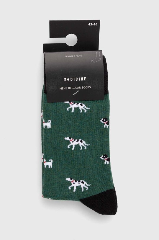 Skarpetki bawełniane męskie w psy (2-pack) kolor multicolor RW24.LGM101 multicolor RW24