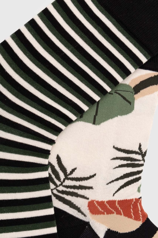 Odzież Skarpetki bawełniane męskie wzorzyste (2-pack) kolor multicolor RW24.LGM102 multicolor