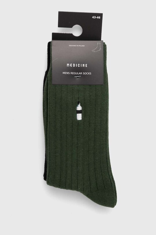 Skarpetki męskie z ozdobnym haftem (3-pack) kolor multicolor RW24.LGM201 multicolor RW24