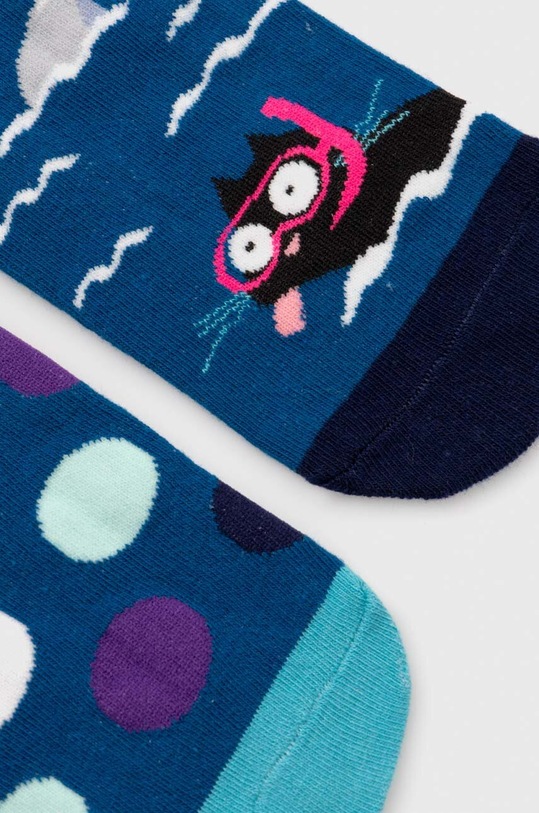 Odzież Skarpetki bawełniane męskie wzorzyste z motywem zwierzęcym (2-pack) kolor multicolor RW24.LGM303 multicolor