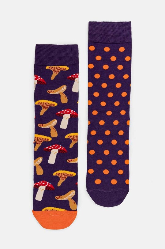 Skarpetki bawełniane męskie w grzyby (2-pack) kolor multicolor skarpetki długie multicolor RW24.LGM502