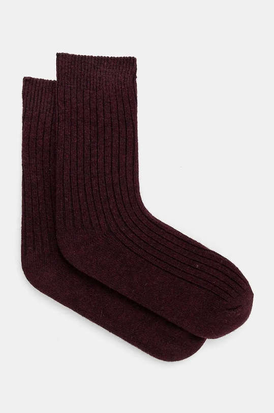 Skarpetki wełniane męskie prążkowane skarpetki długie czerwony RW24.LGM706