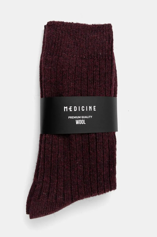 Odzież Skarpetki wełniane męskie prążkowane RW24.LGM706 czerwony