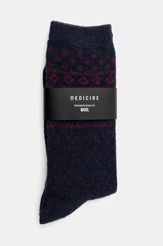 Oblečení Vlněné ponožky pánské se zvířecím motivem tmavomodrá barva RW24.LGM707 námořnická modř