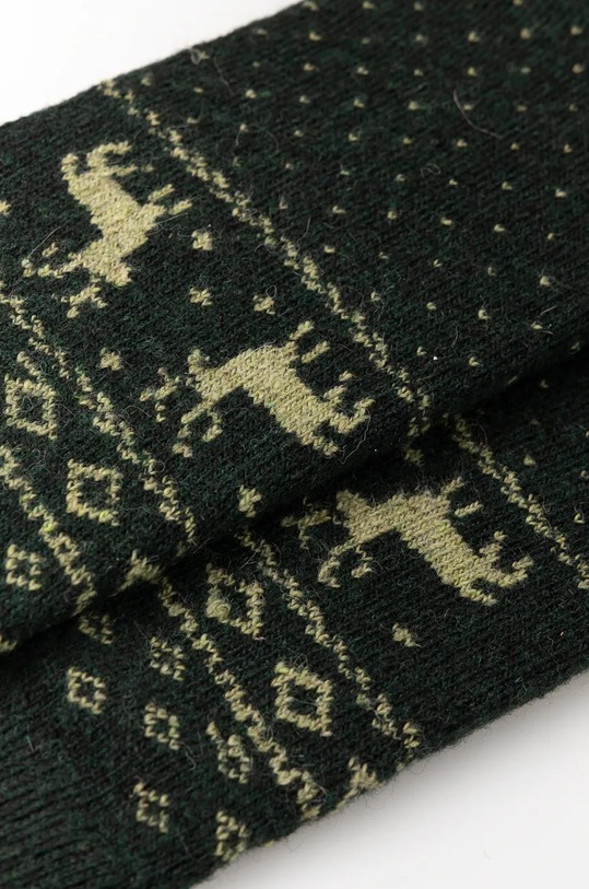 Skarpetki wełniane męskie z motywem zwierzęcym kolor zielony RW24.LGM707 zielony RW24