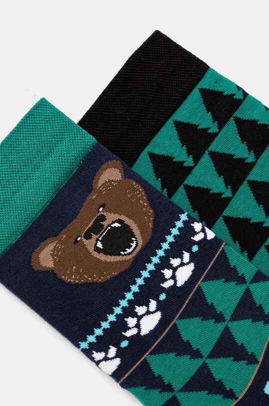 Skarpetki bawełniane męskie wzorzyste (2-pack) kolor multicolor RW24.LGM713 multicolor RW24