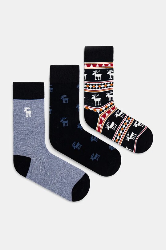 Skarpetki bawełniane męskie świąteczne (3-pack) kolor multicolor skarpetki długie multicolor RW24.LGMA17
