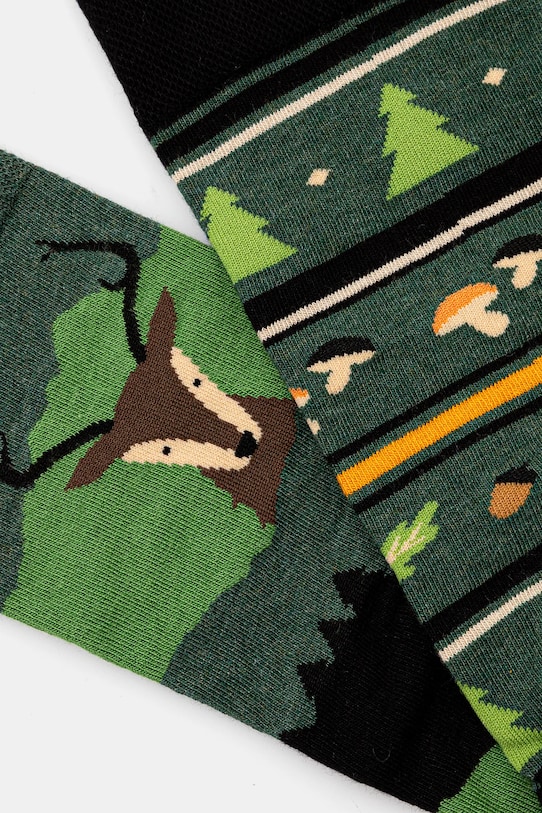 Oblečení Bavlněné ponožky pánské s rostlinným a zvířecím motivem (2-pack) více barev RW24.LGMB01 vícebarevná