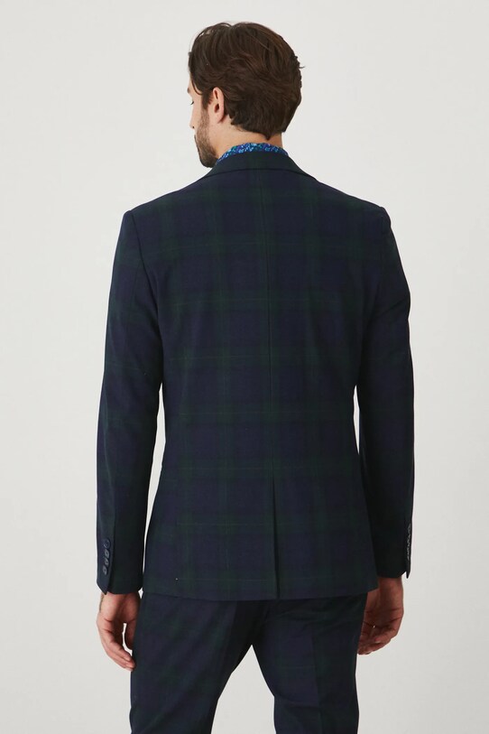 Odzież Marynarka męska slim w kratę kolor zielony RW24.MKMB14 zielony