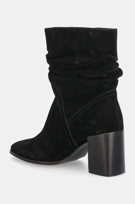 Semišové boty dámské černá barva černá RW24.OBD305