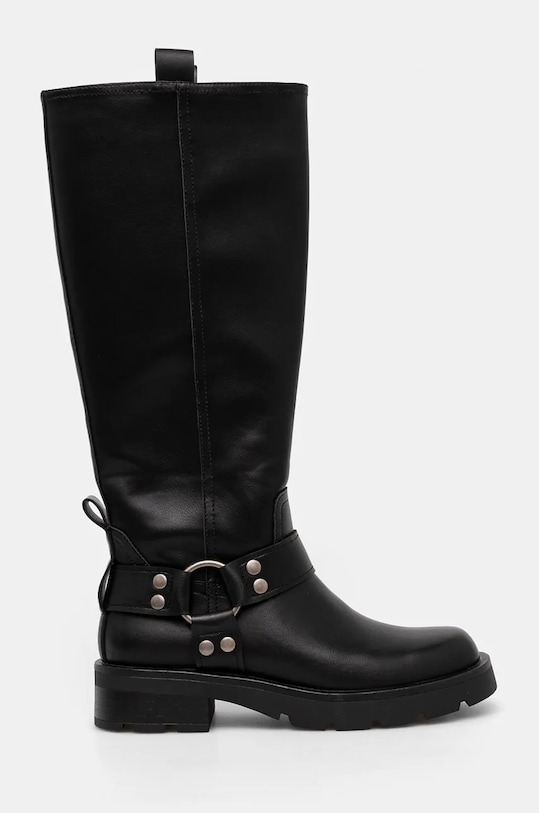 Kozaki damskie ze skóry ekologicznej kolor czarny RW24.OBD703 czarny RW24