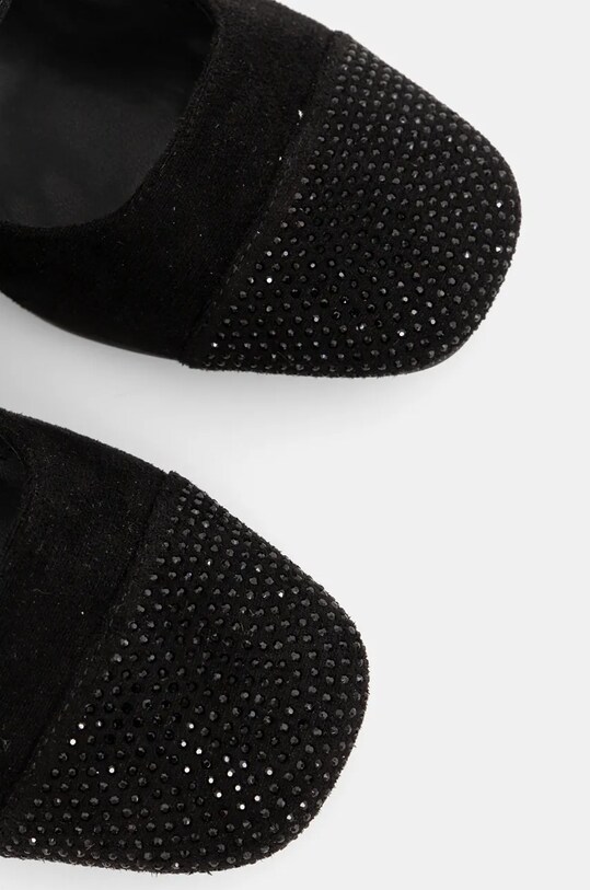 Czółenka damskie z imitacji zamszu kolor czarny RW24.OBD710 czarny