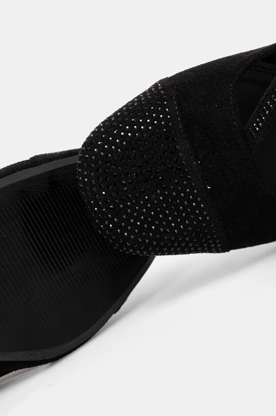 Czółenka damskie z imitacji zamszu kolor czarny RW24.OBD710