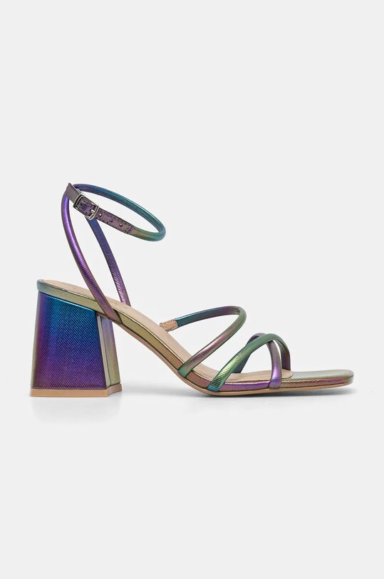 Sandały damskie na słupku ze skóry ekologicznej kolor multicolor RW24.OBD713 multicolor RW24