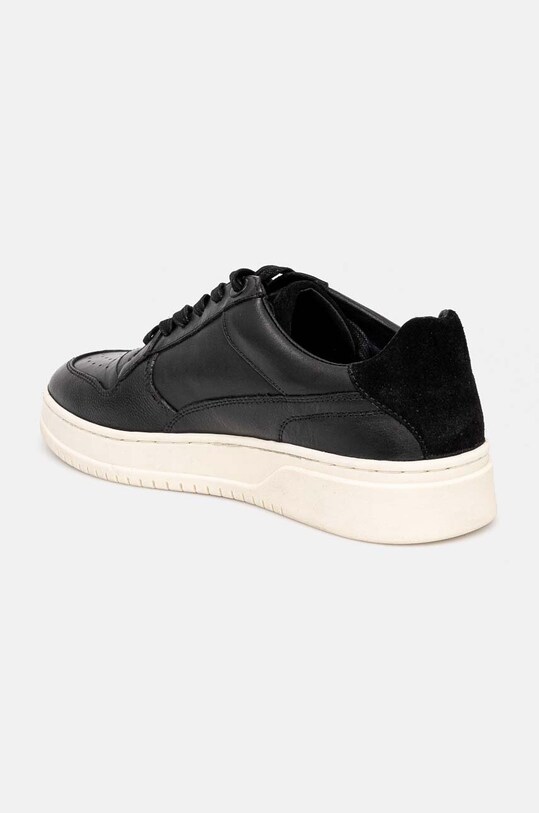 Sneakersy skórzane męskie gładkie kolor czarny czarny RW24.OBM200