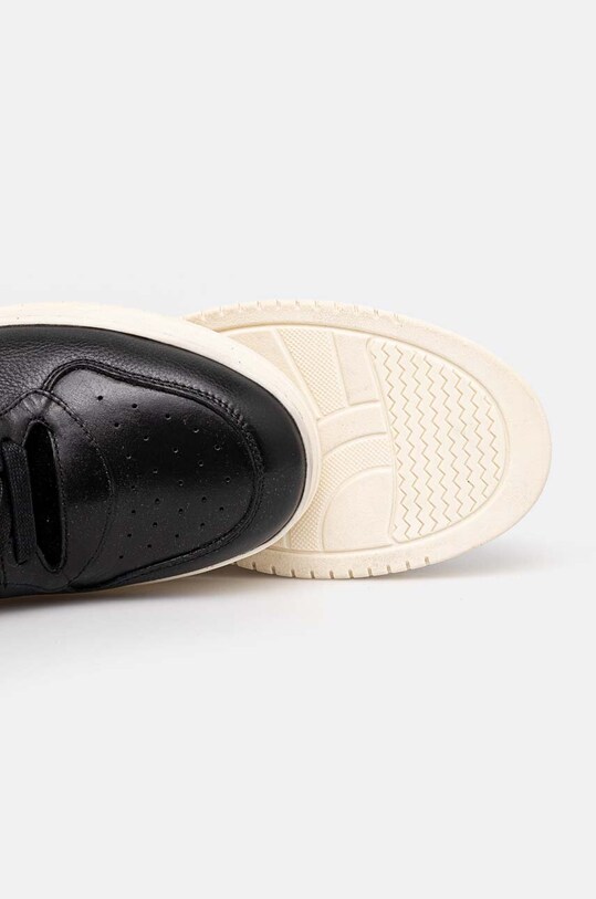 Sneakersy skórzane męskie gładkie kolor czarny RW24.OBM200