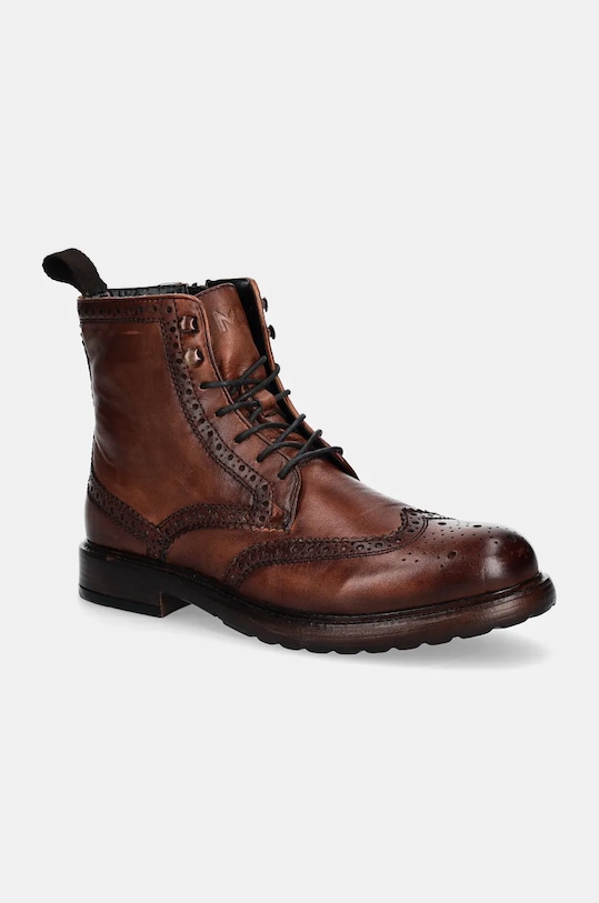 Δερμάτινα παπούτσια Medicine RW24.OBM500 καφέ RW24