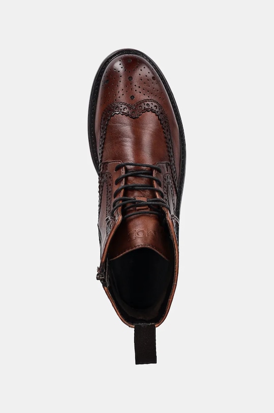 Δερμάτινα παπούτσια Medicine RW24.OBM500 καφέ