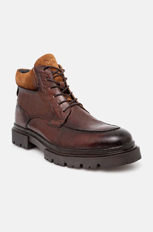 Buty wysokie męskie skórzane kolor brązowy RW24.OBM608 brązowy RW24