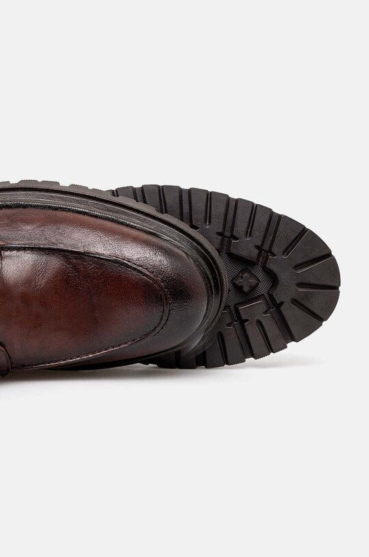 Buty wysokie męskie skórzane kolor brązowy RW24.OBM608