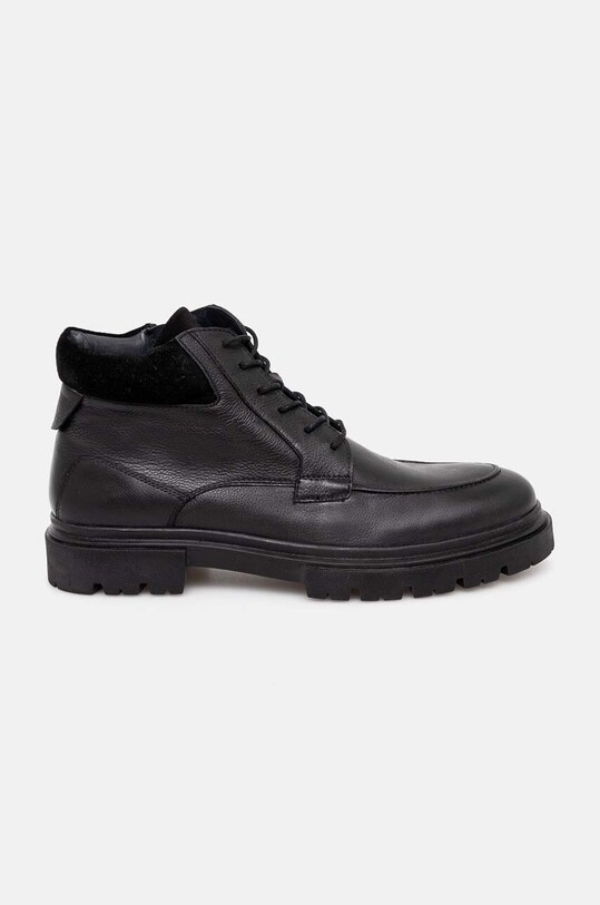 Obuwie Buty wysokie męskie skórzane kolor czarny RW24.OBM608 czarny