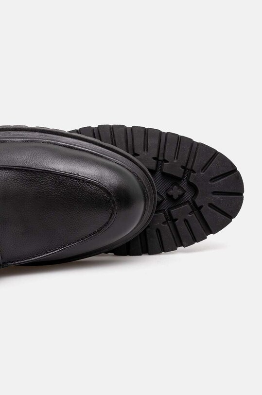 Buty wysokie męskie skórzane kolor czarny RW24.OBM608