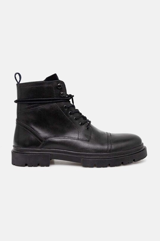 Obuwie Buty wysokie męskie skórzane kolor czarny RW24.OBM609 czarny
