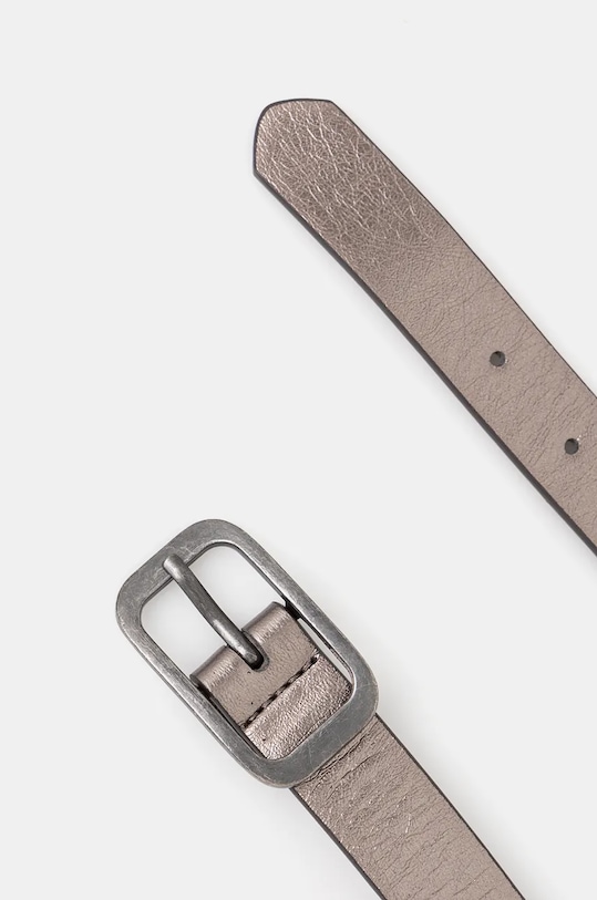 Pásek dámský z ekologické kůže, s metalickým efektem stříbrná barva RW24.PAD904 stříbrná RW24