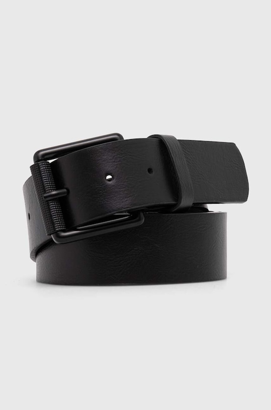 Pasek męski ze skóry ekologicznej kolor czarny czarny RW24.PAM102