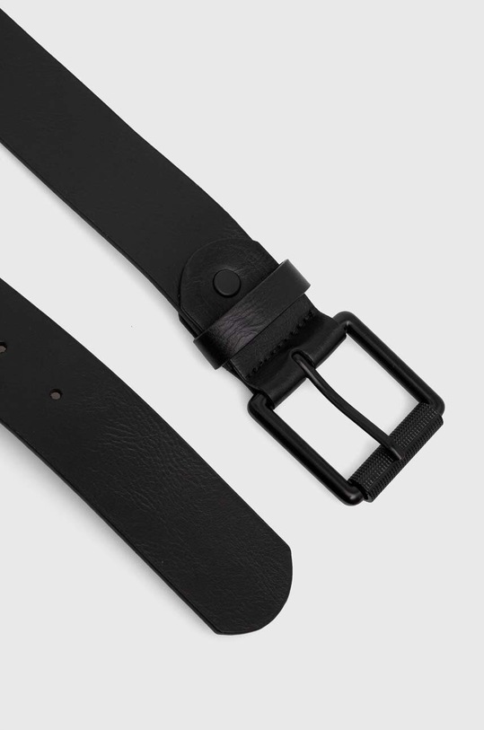 Pasek męski ze skóry ekologicznej kolor czarny RW24.PAM102 czarny RW24