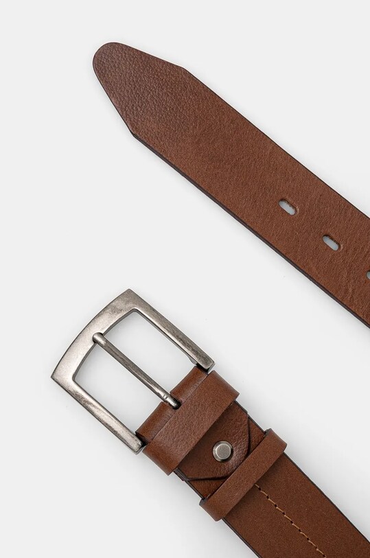 Pasek skórzany męski gładki kolor brązowy RW24.PAM700 brązowy RW24
