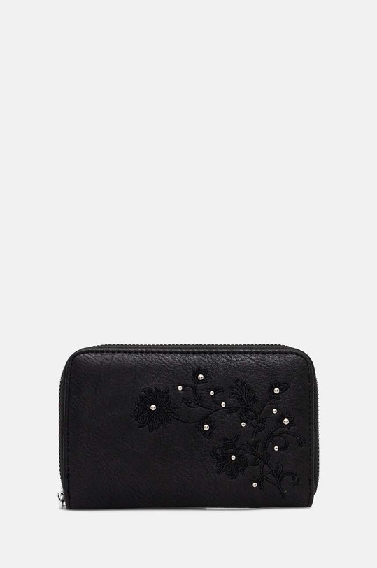 Peněženka z ekokůže s aplikací černá barva nášivka černá RW24.PFD301