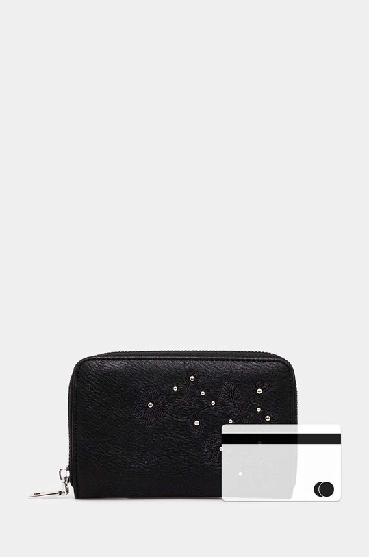 Peněženka z ekokůže s aplikací černá barva RW24.PFD301 černá