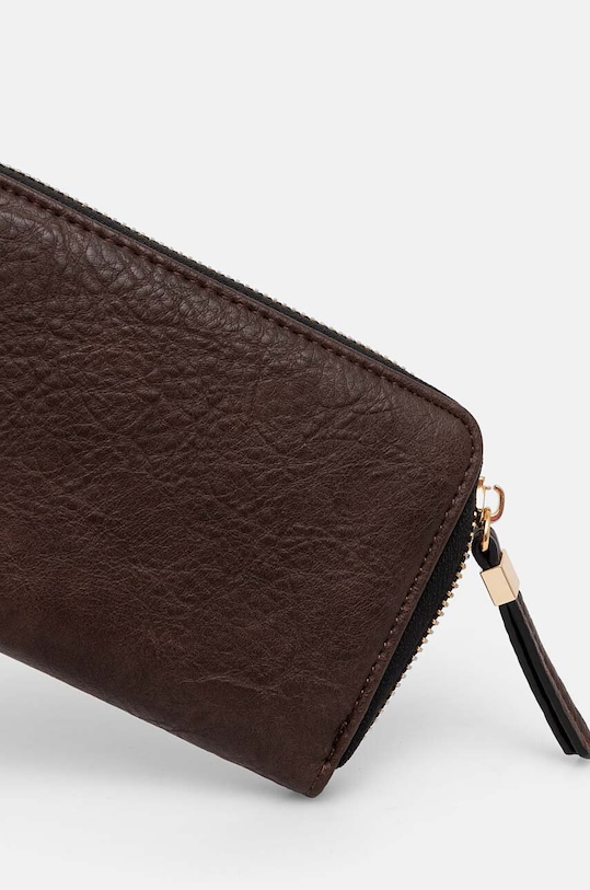 Akcesoria Portfel damski ze skóry ekologicznej kolor brązowy RW24.PFD500 brązowy