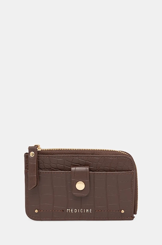 Etui na karty ze skóry ekologicznej kolor brązowy imitacja skóry licowej brązowy RW24.PFD900