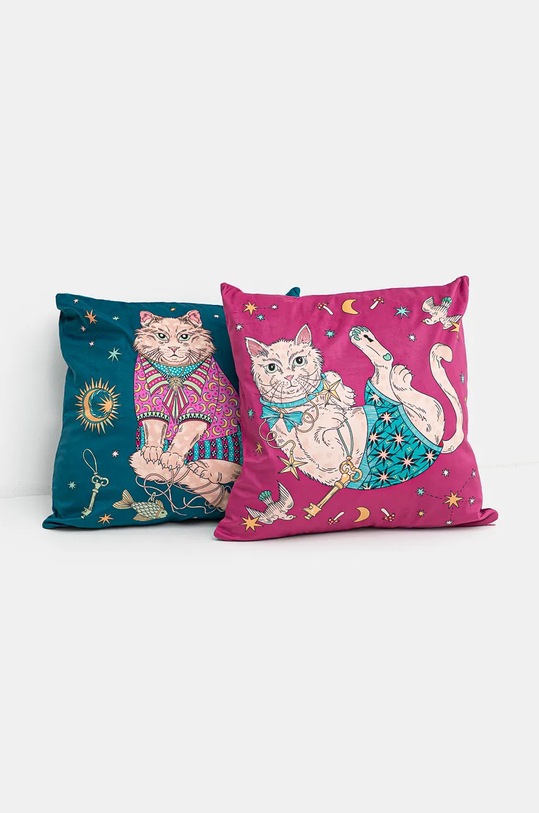 Poszewka dekoracyjna na poduszkę z nadrukiem psa (2-pack) kolor multicolor multicolor RW24.PSU902