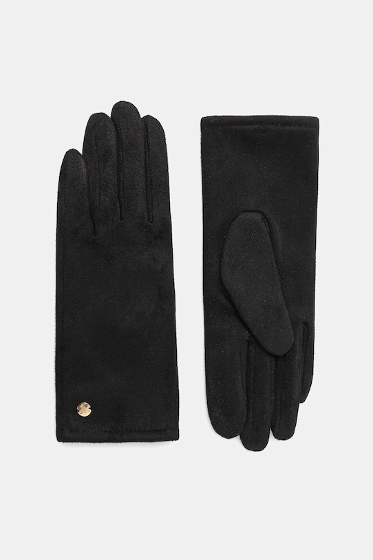 Rękawiczki damskie z dzianiny kolor czarny pozostałe czarny RW24.RED801