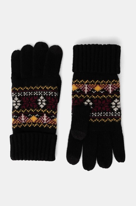 Rękawiczki wełniane męskie wzorzyste kolor multicolor wełna multicolor RW24.REM902