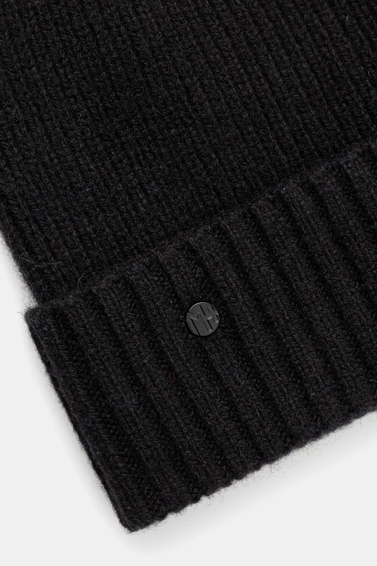 Akcesoria Zestaw prezentowy: czapka i rękawiczki wełniane kolor czarny RW24.ROM911 czarny