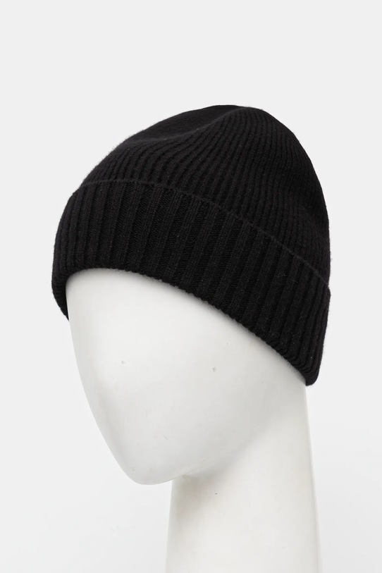 Zestaw prezentowy: czapka i rękawiczki wełniane kolor czarny czarny RW24.ROM911