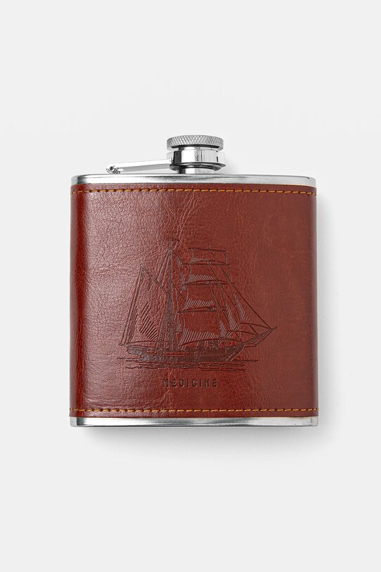 Zestaw prezentowy: piersiówka, kieliszki oraz lejek ze stali nierdzewnej kolor multicolor RW24.ROU801 multicolor RW24