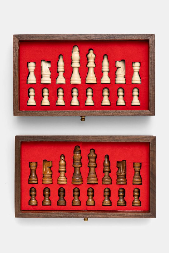 Szachy magnetyczne drewniane kolor czarny RW24.ROU902 czarny RW24