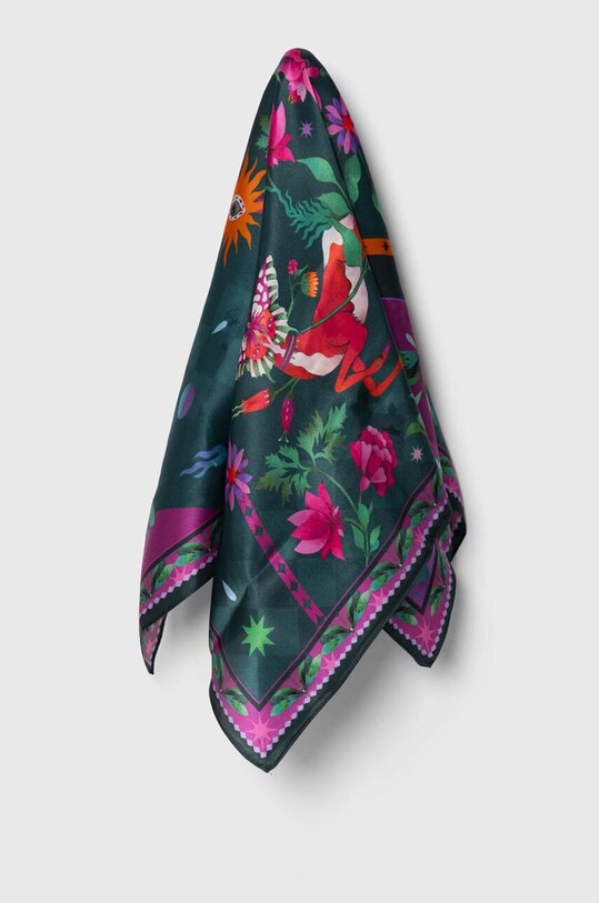 Chusta jedwabna damska wzorzysta kolor multicolor jedwab multicolor RW24.SAD100