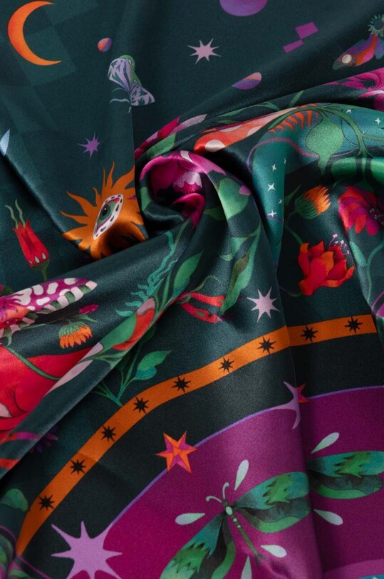 Akcesoria Chusta jedwabna damska wzorzysta kolor multicolor RW24.SAD100 multicolor