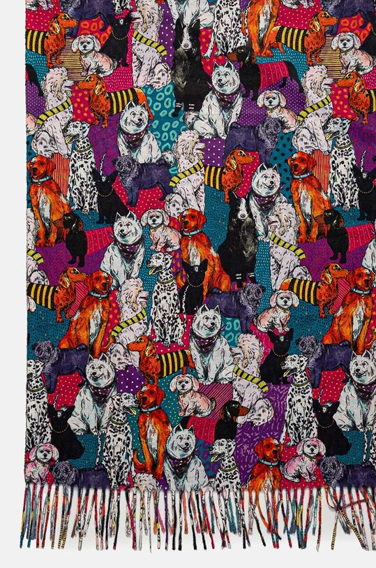 Szal damski w psy kolor multicolor RW24.SAD401 multicolor