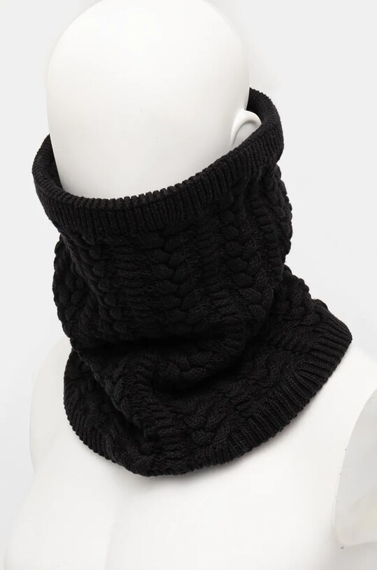 Komin męski z warkoczowym splotem kolor czarny RW24.SAM090 czarny RW24