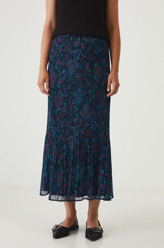 Spódnica damska maxi plisowana kolor granatowy RW24.SDD031 granatowy RW24